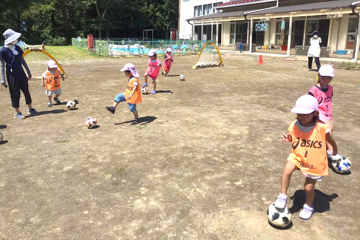 アビエス保育園巡回-サッカー教室2023-境保育園(長野県富士見町)