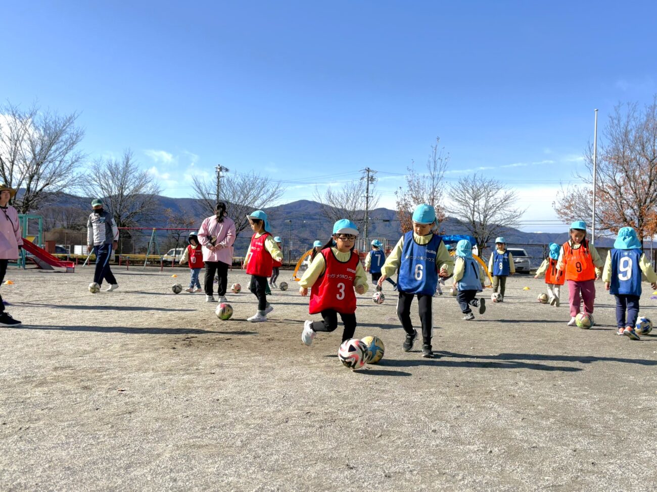 アビエス保育園巡回-サッカー教室2024-どんぐり保育園(長野県茅野市)