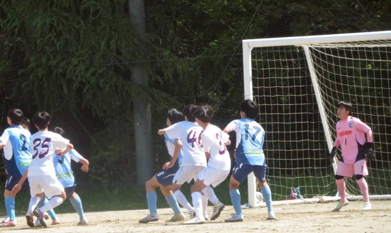 長野県南信リーグ1部2026FCアビエスジュニアユースAチーム(箕輪中学校)ゴール前